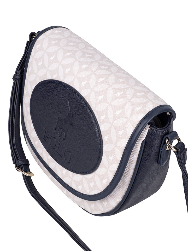 Porter Saddle Flapover Sling Bag - Navy