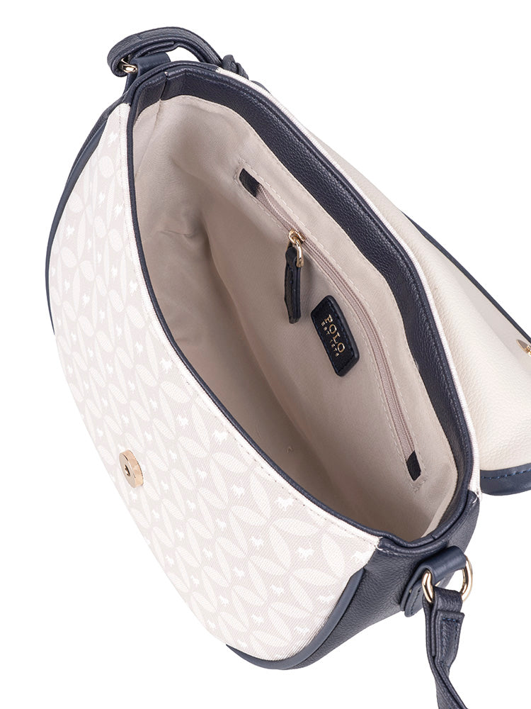 Porter Saddle Flapover Sling Bag - Navy
