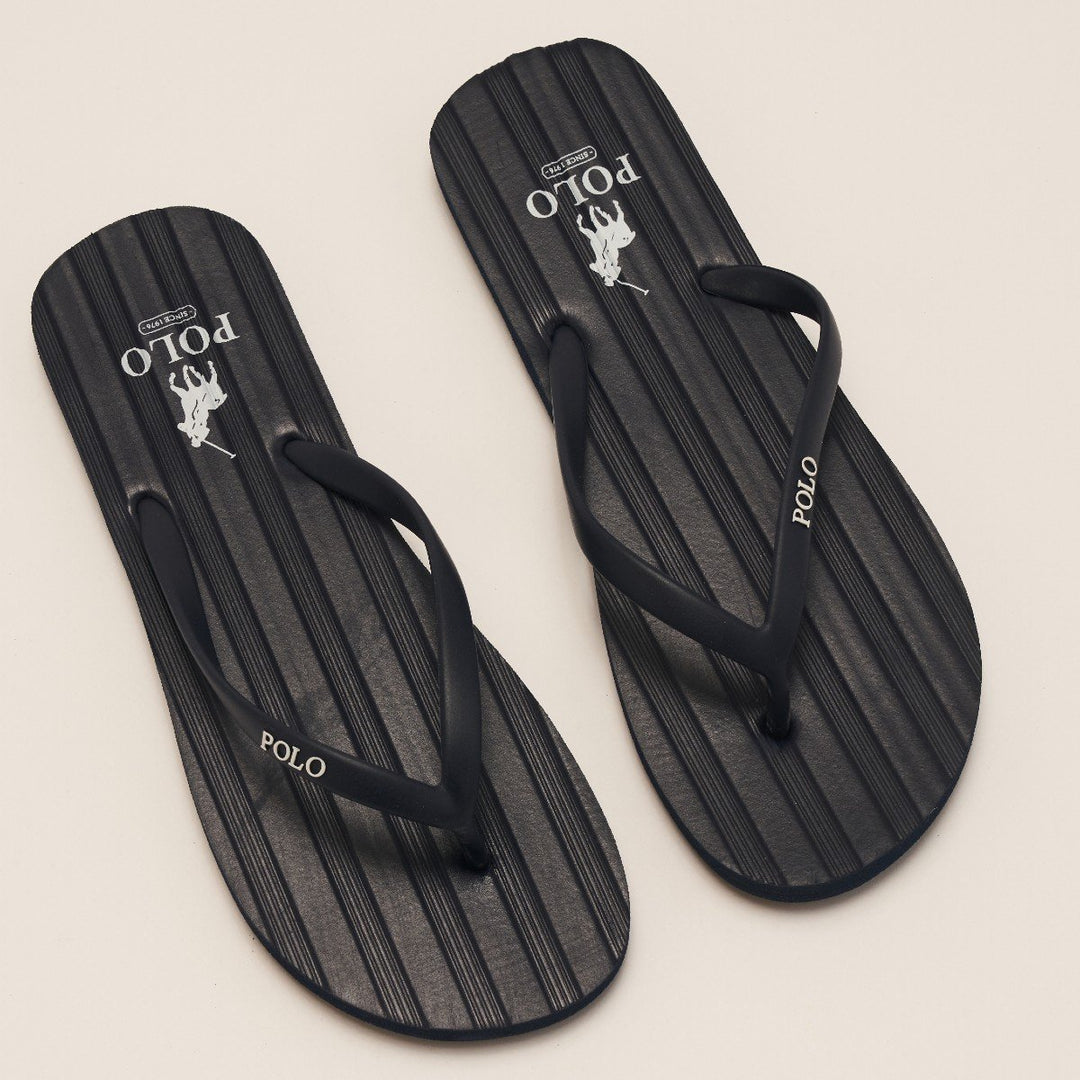 Ladies Giselle Plain Flip Flop Sandal - Navy