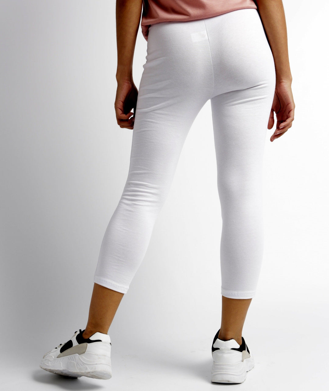 Ladies Crop Legging - White