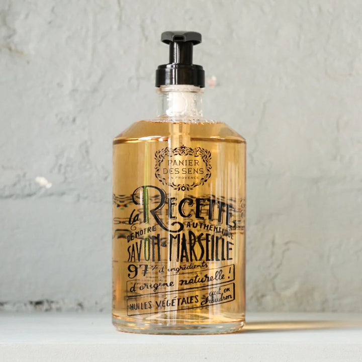 Liquid Marseille soap 500ml -  Soothing Provence - Glass bottle