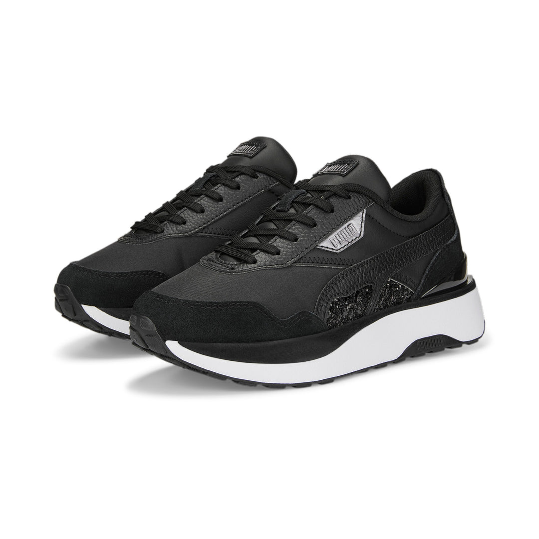 Cruise Rider Sequin Lace Up Sneaker - Black