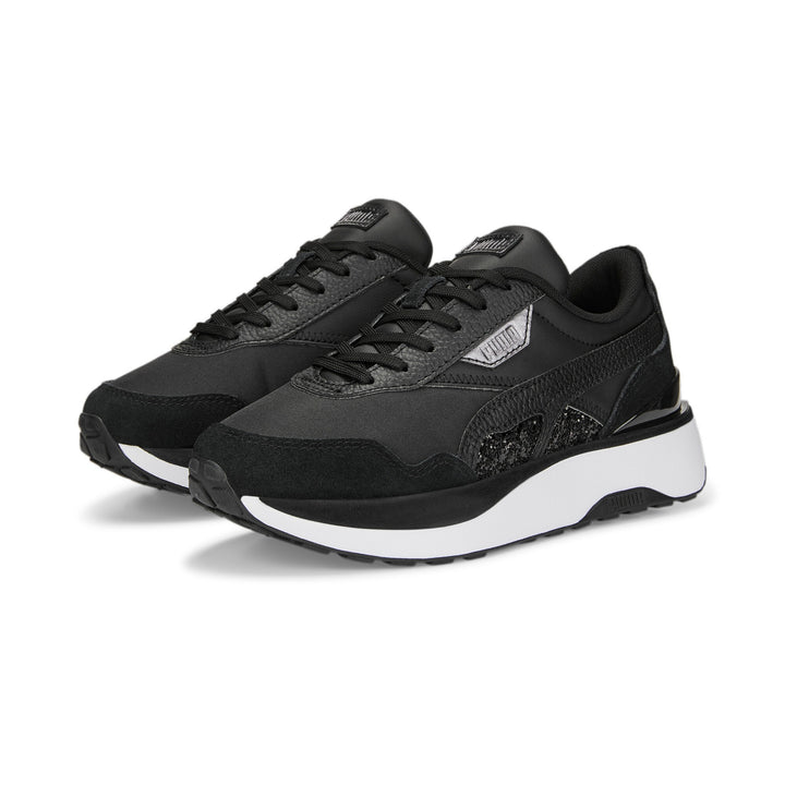 Cruise Rider Sequin Lace Up Sneaker - Black