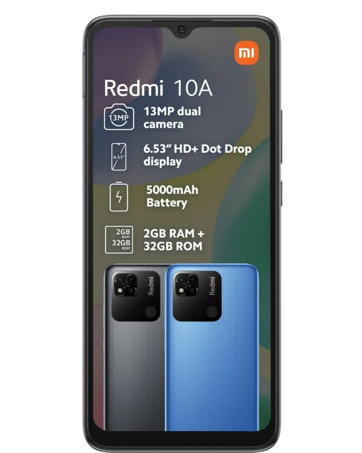 Redmi 10A Dual Sim Graphite Gray Cellphone