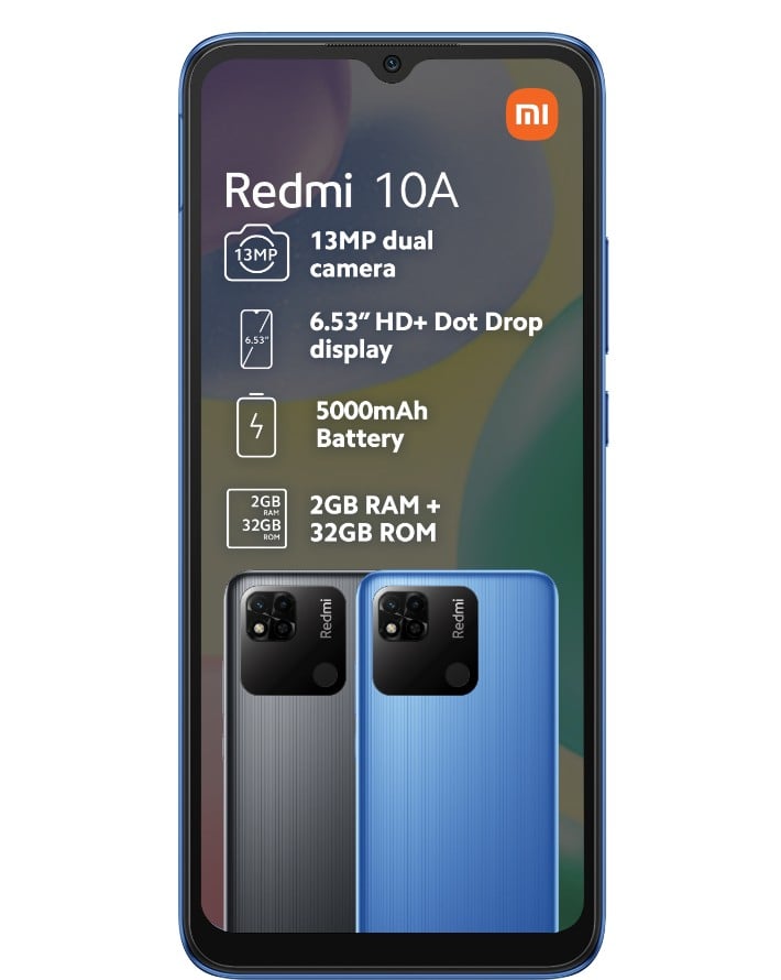 Redmi 10A Dual Sim Cellphone - Blue