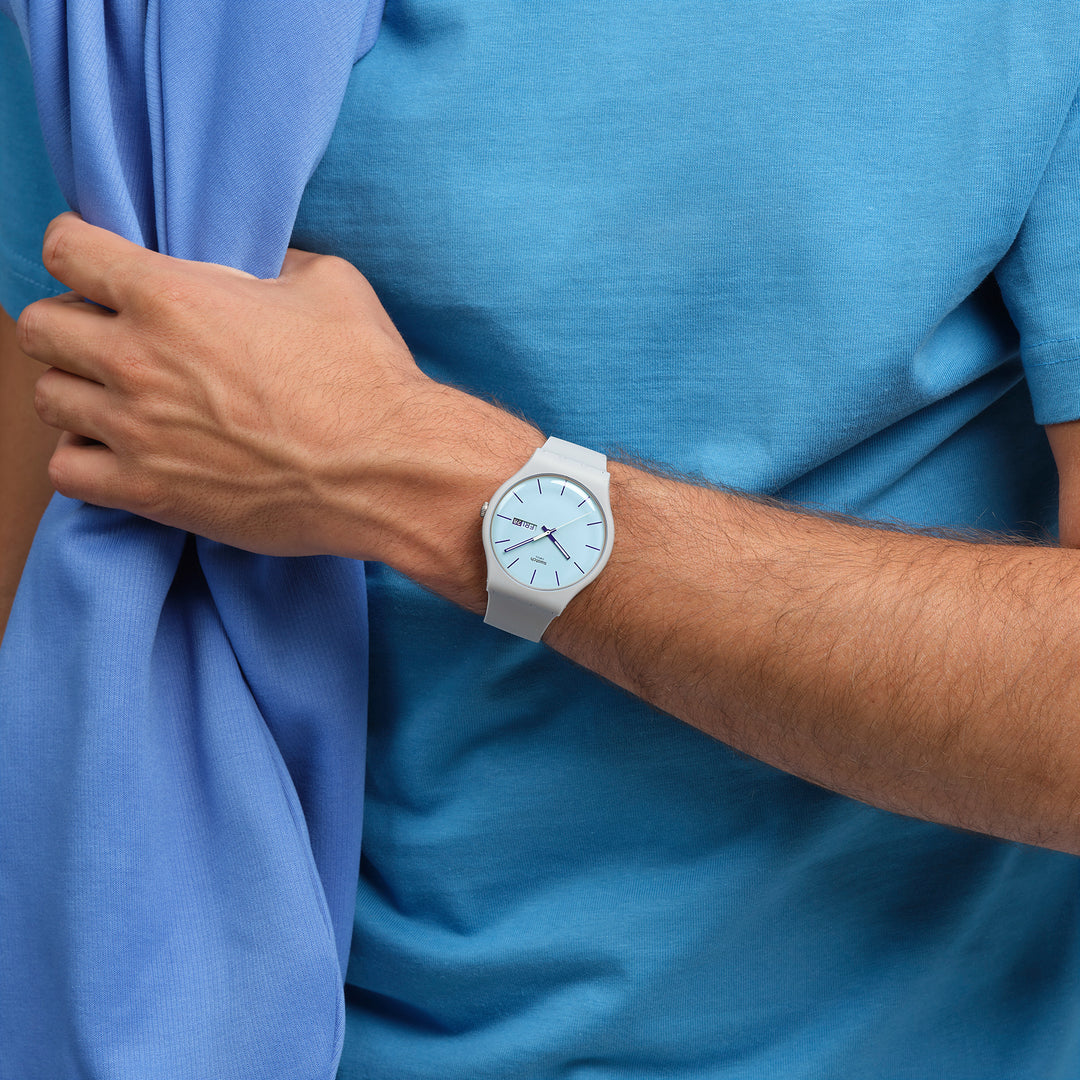 Blueberry Sky Quartz Watch - Light Grey
