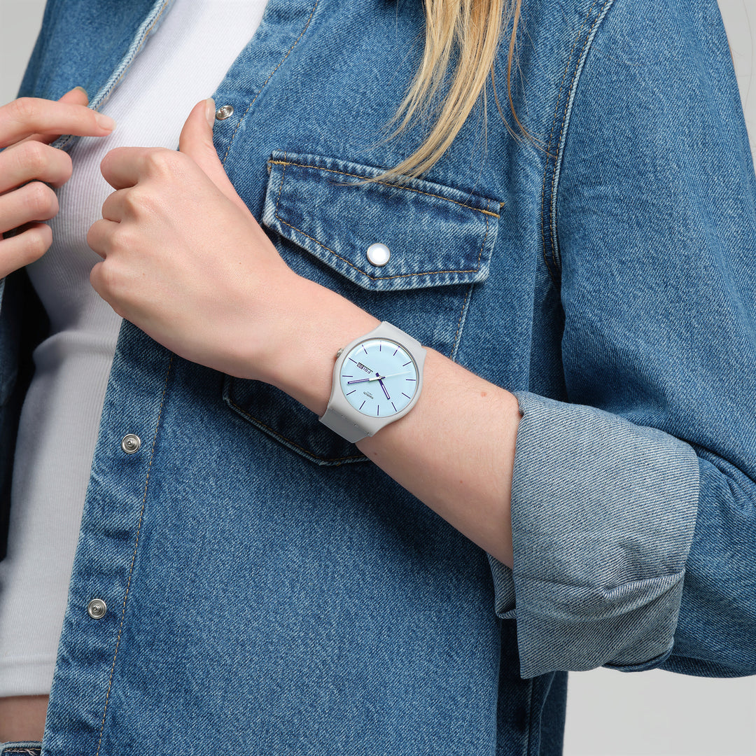 Blueberry Sky Quartz Watch - Light Grey