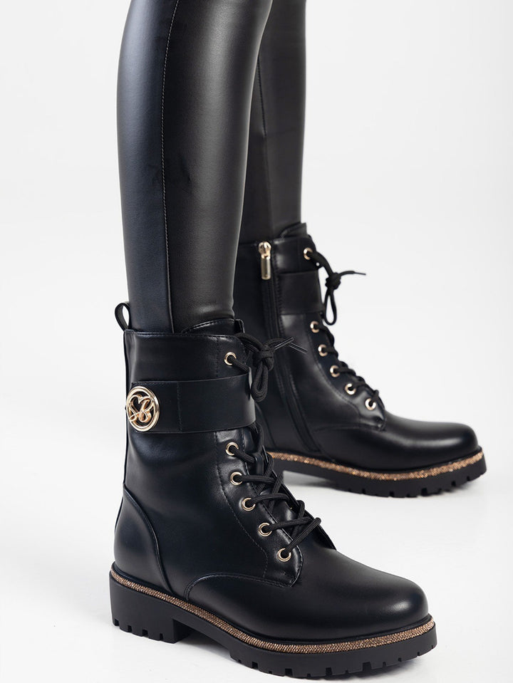 Janie Chunky Boot - Black