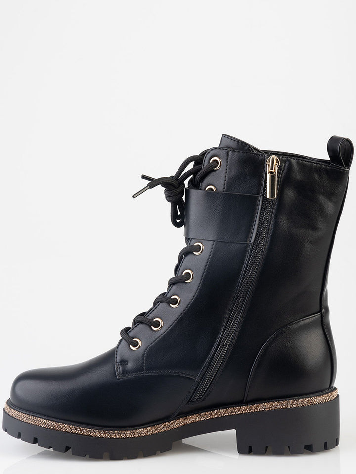 Janie Chunky Boot - Black