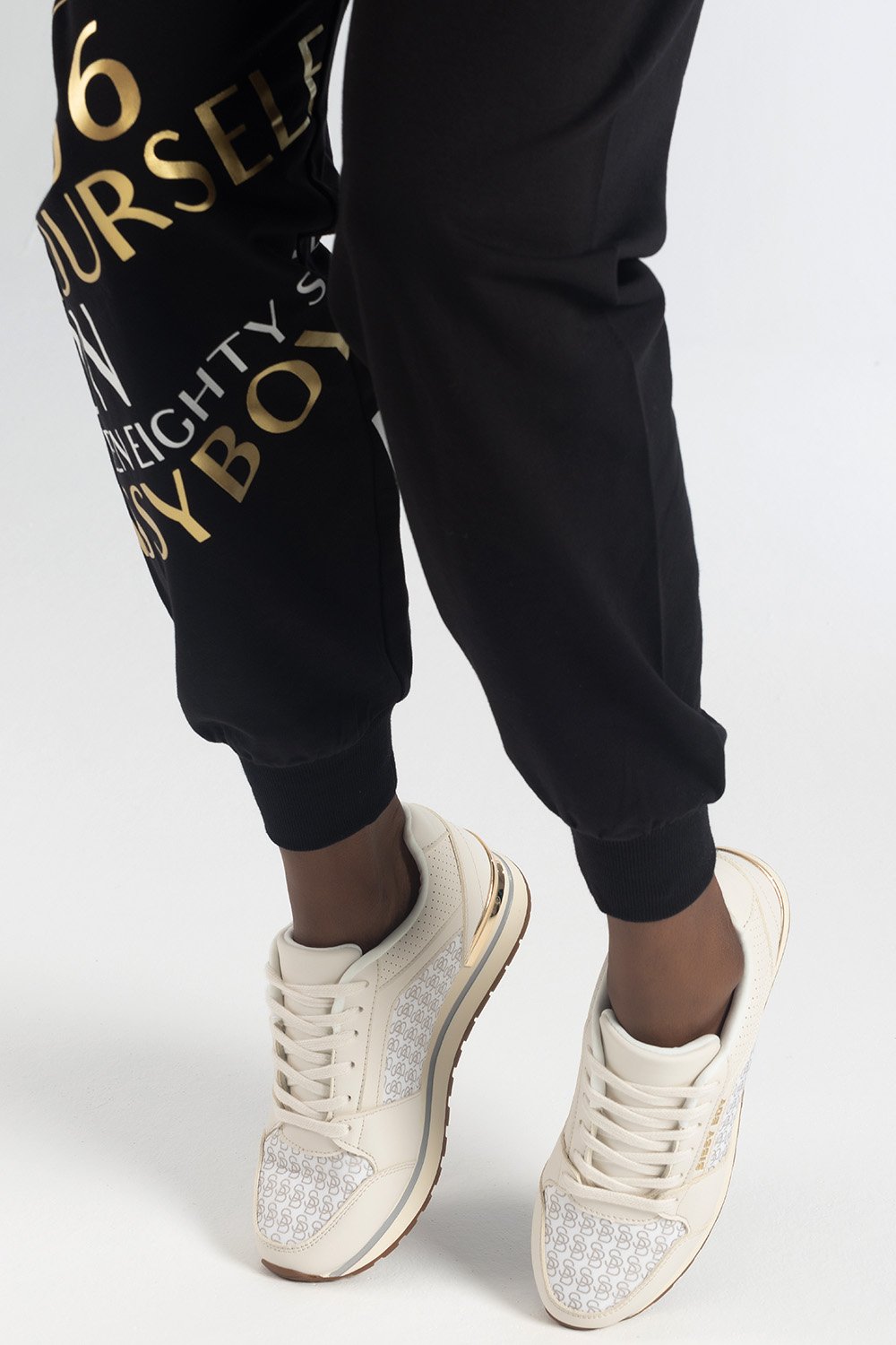 Ladies Logomania Sneaker - Beige