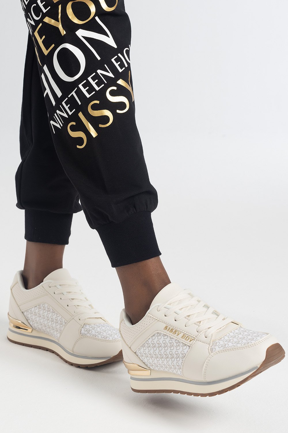 Ladies Logomania Sneaker - Beige