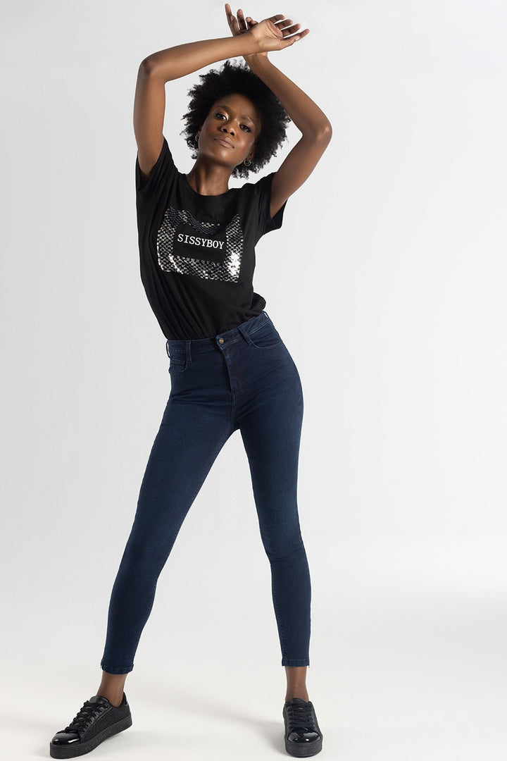 Ladies Shine Bright Duchess Sneaker - Black