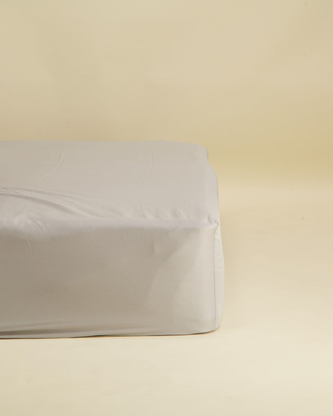 300 TC Luxury Percale Fitted Sheet - Silver