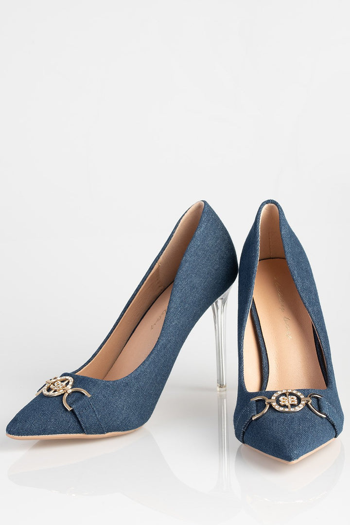 Ladies Boss It Out Court Heel - Denim