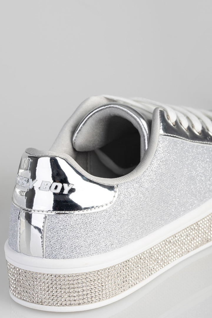 Ladies Shine Bright Duchess Sneaker - Silver