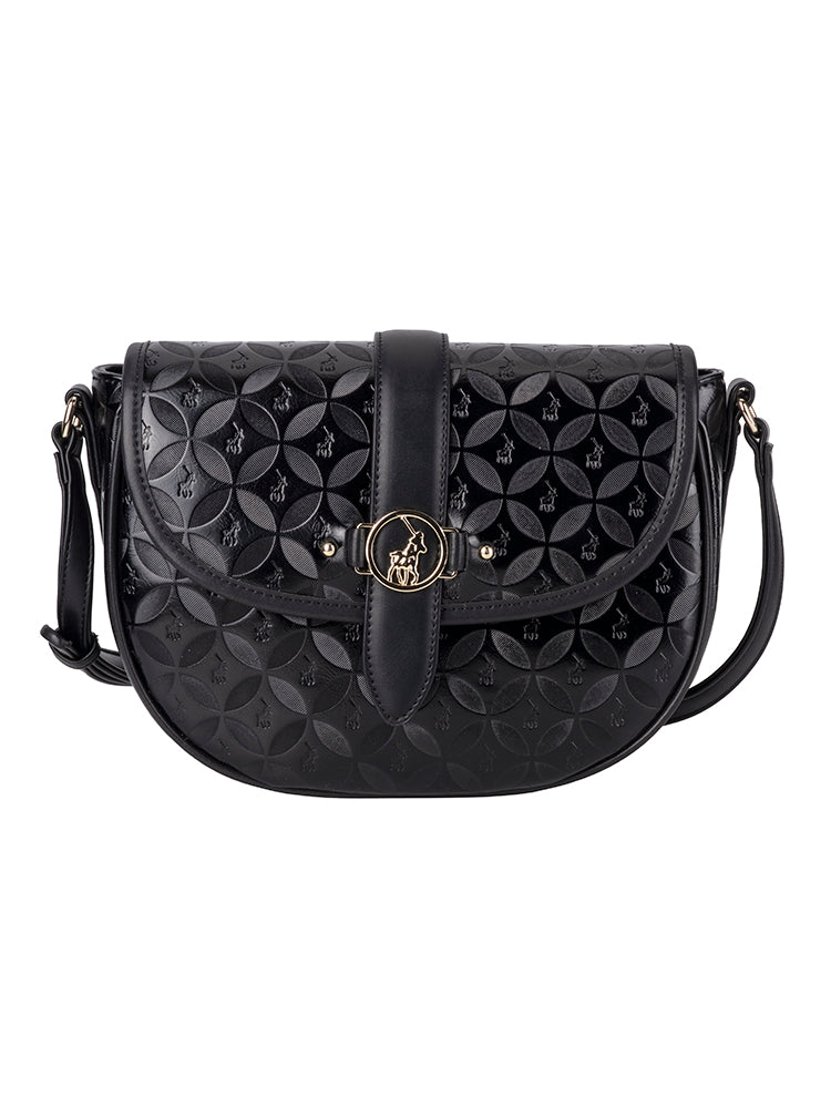 Sinclair Saddle Crossbody Bag - Black