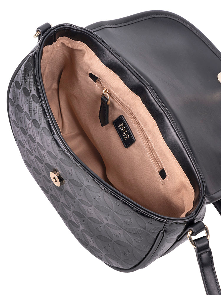 Sinclair Saddle Crossbody Bag - Black