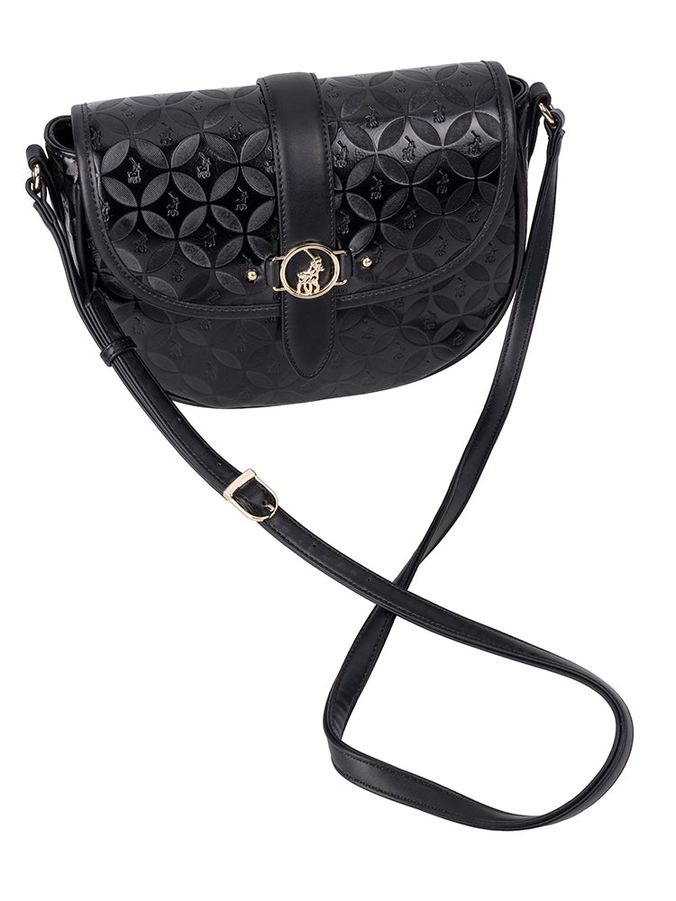 Sinclair Saddle Crossbody Bag - Black