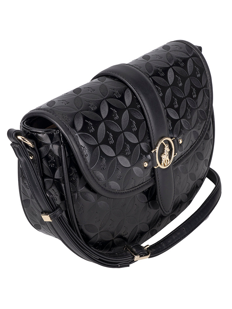 Sinclair Saddle Crossbody Bag - Black