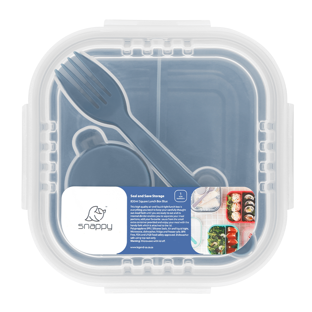 Lunch Box Square 830ml Blue