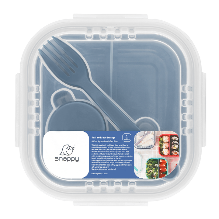 Lunch Box Square 830ml Blue