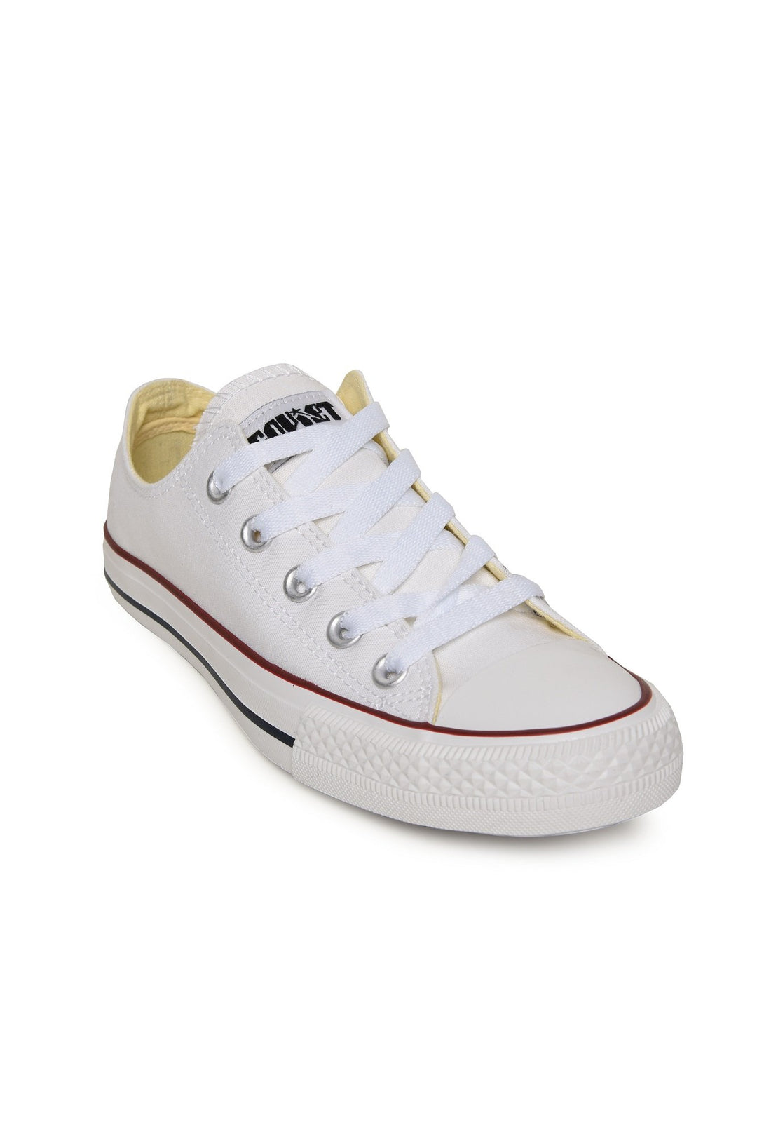Ladies Low-Cut Viper Canvas Sneaker - White