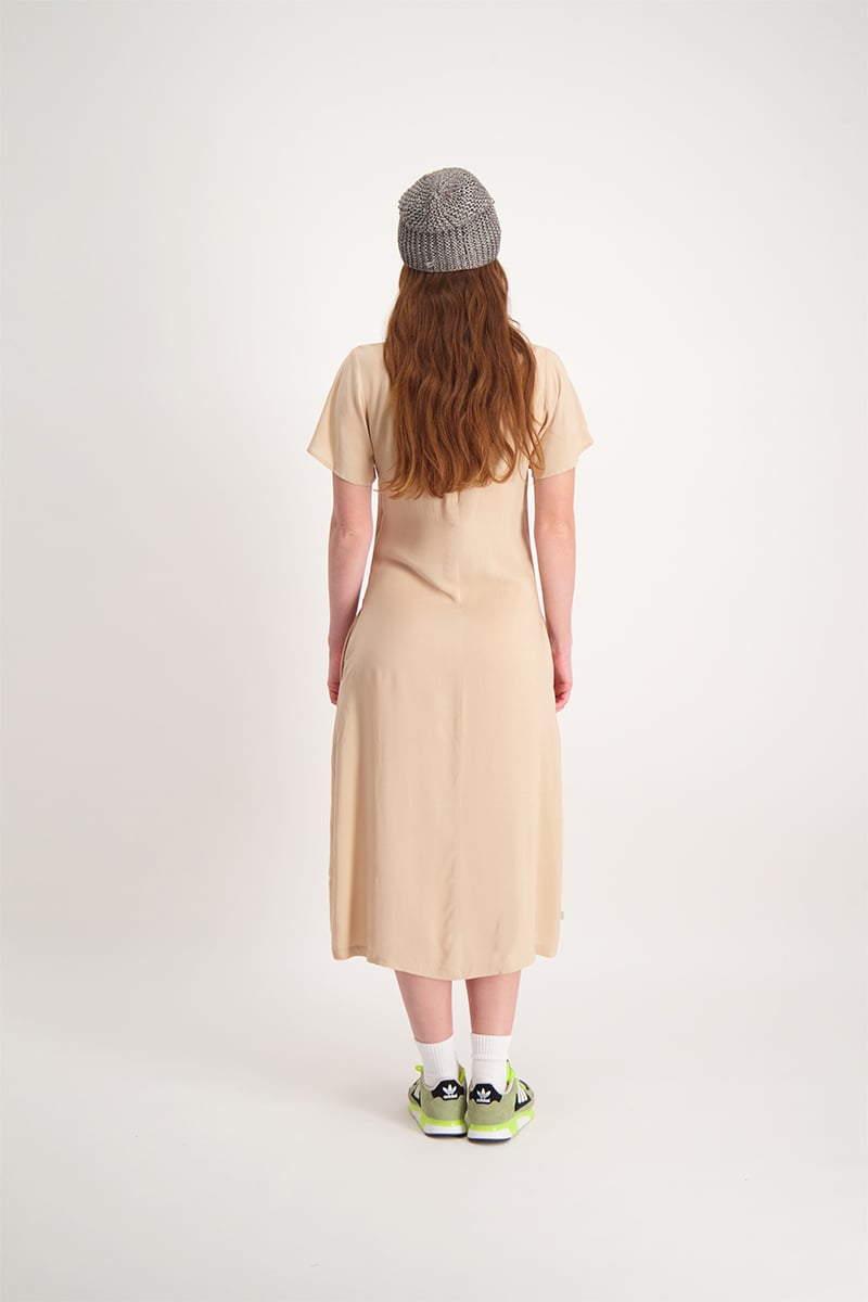 Turtle Neck Dress - Bone