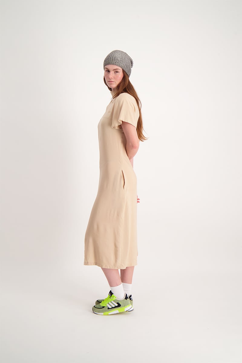 Turtle Neck Dress - Bone