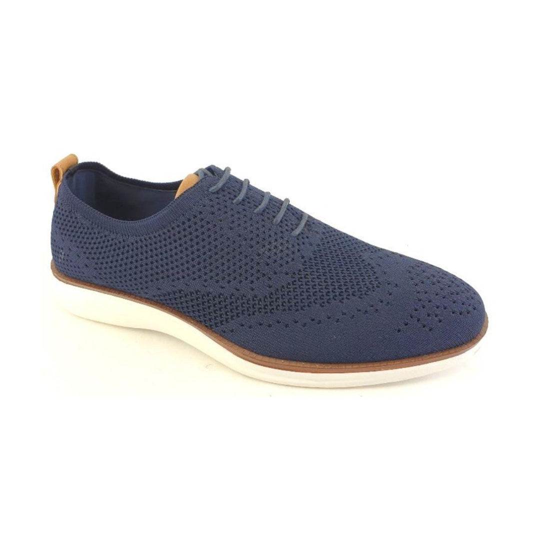 Mens - Mesh Brogue Shoe - Navy