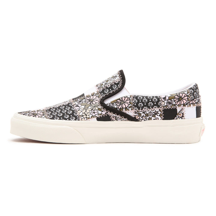 Ladies Classic Slip-On Patchwork Floral - Black