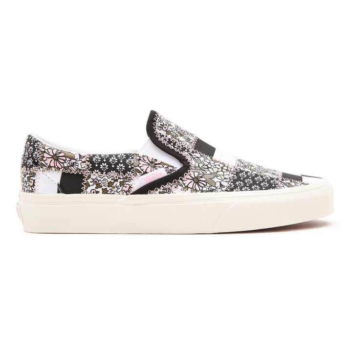 Ladies Classic Slip-On Patchwork Floral - Black
