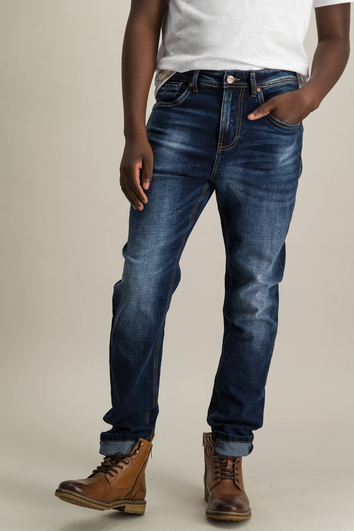 Men's Dark Indigo Straight Denim Jean