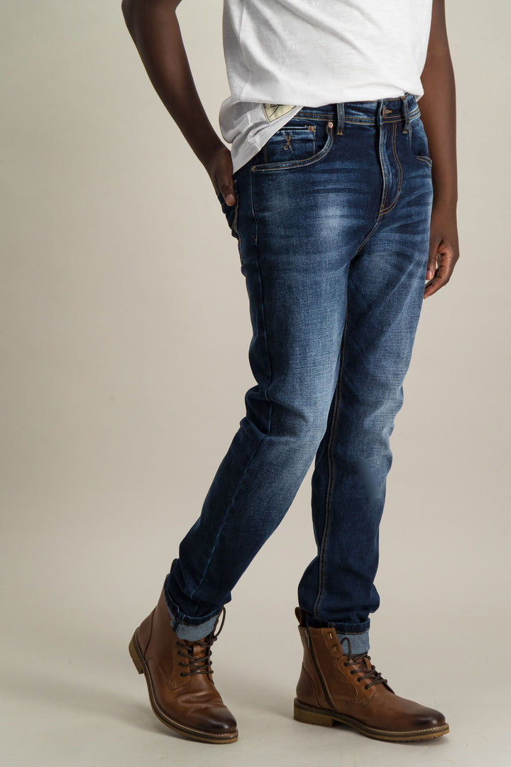 Men's Dark Indigo Straight Denim Jean