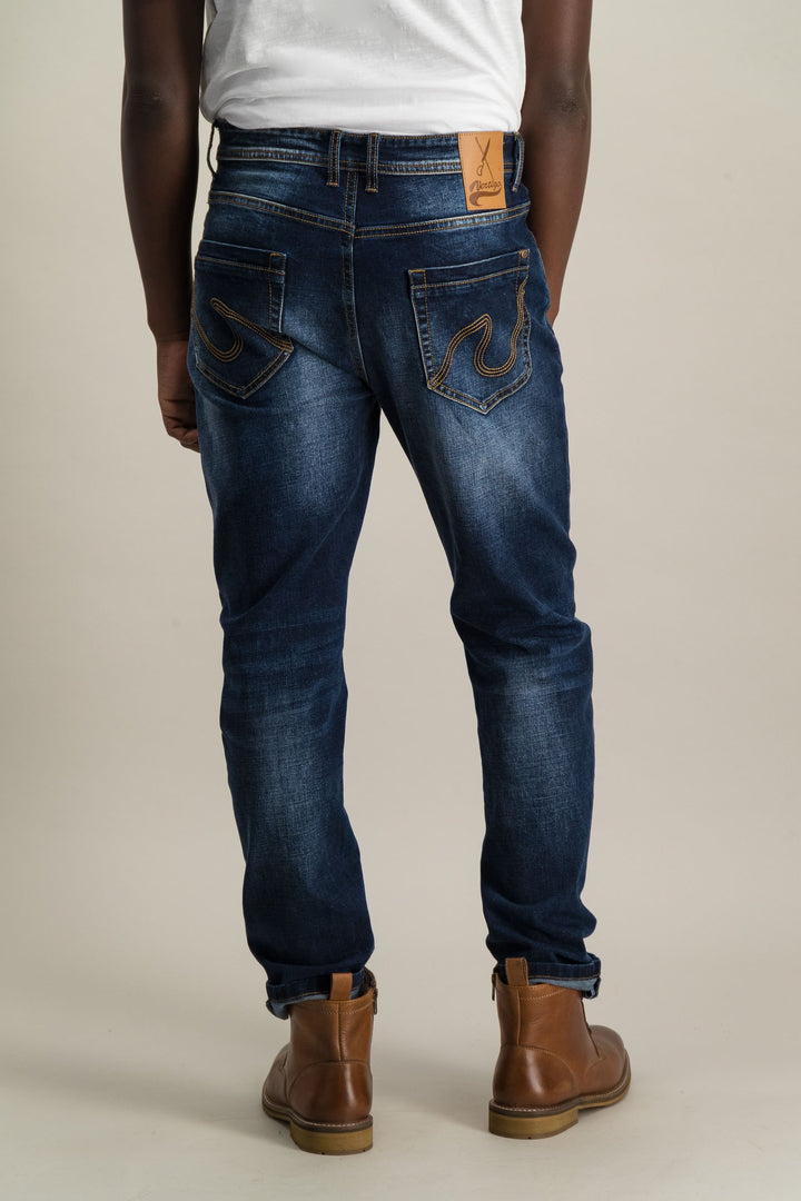 Men's Dark Indigo Straight Denim Jean