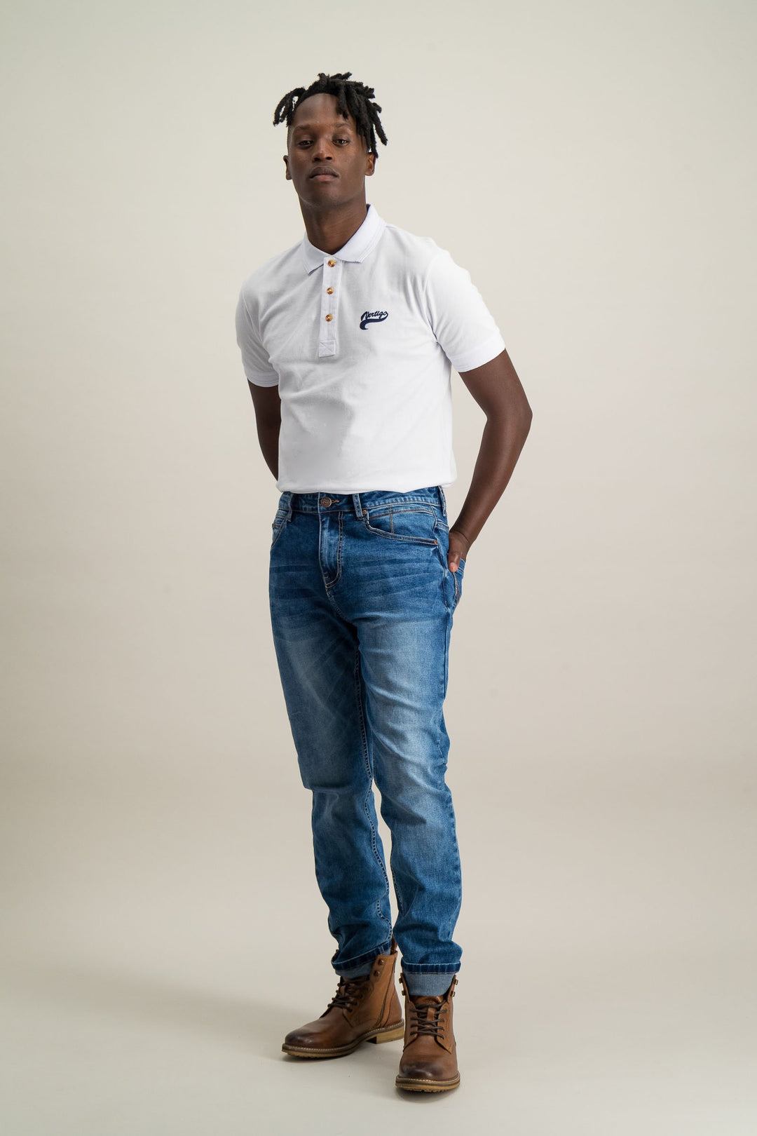 Men's Indigo Straight Denim Jean