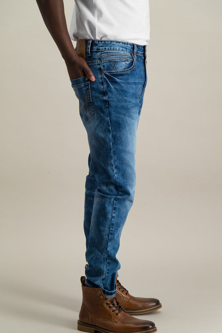 Men's Indigo Straight Denim Jean