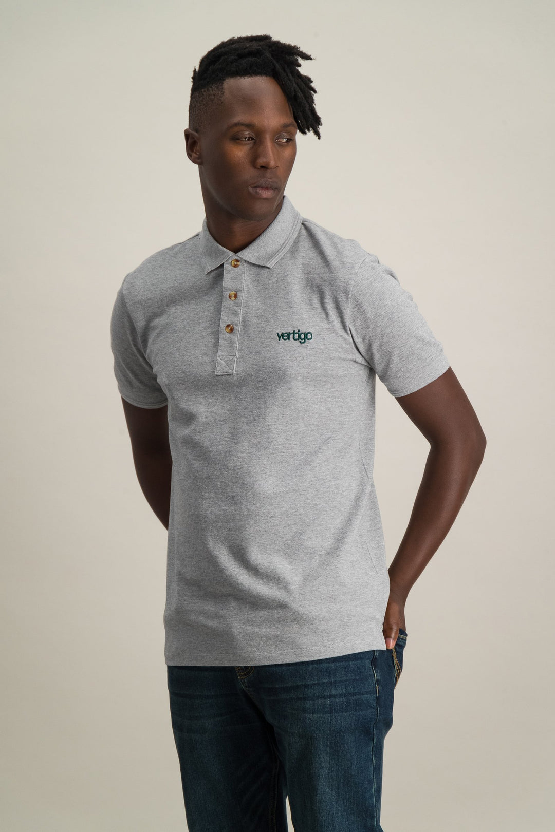 Men's Swoosh Flock Golfer - Grey Melange