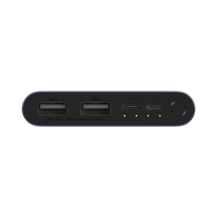 10000mAh Fast Charge 18W Power Bank - Black
