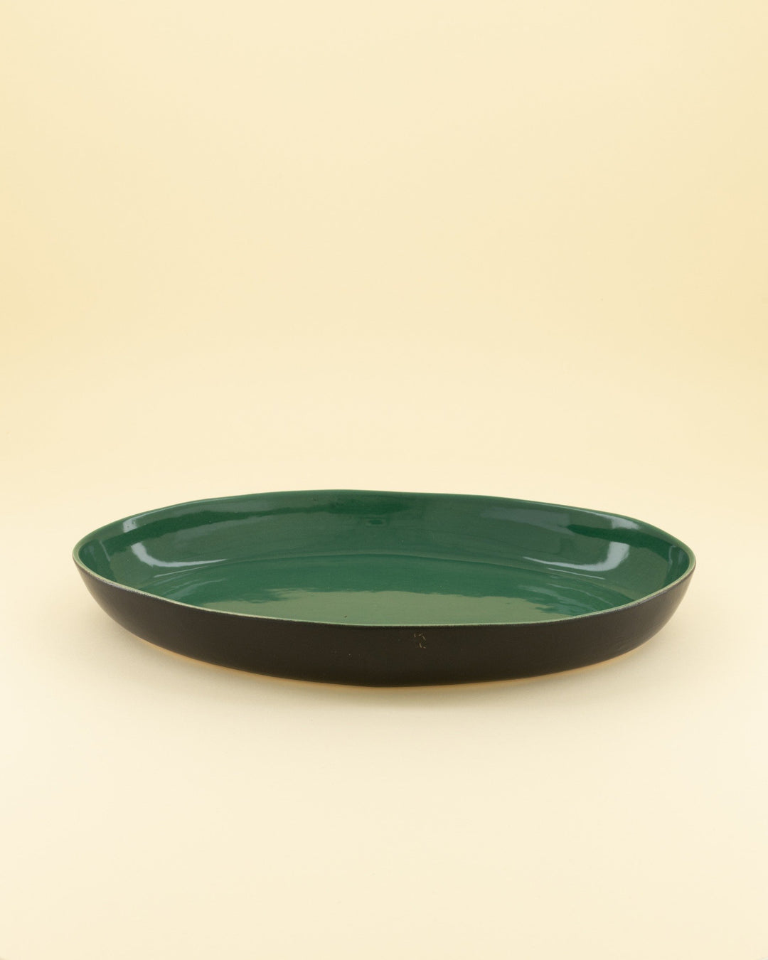 Hand Made Oval Two-Tone Ceramic Platter