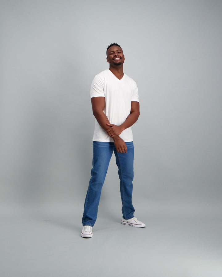 Men's Mid Blue Slim Stretch Denim Jean