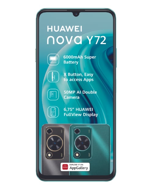 Nova Y72 128GB Dual Sim Black Cellphone