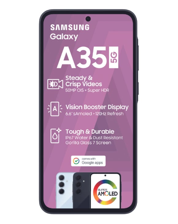 A35 128GB 5G Dual Sim Black Cellphone