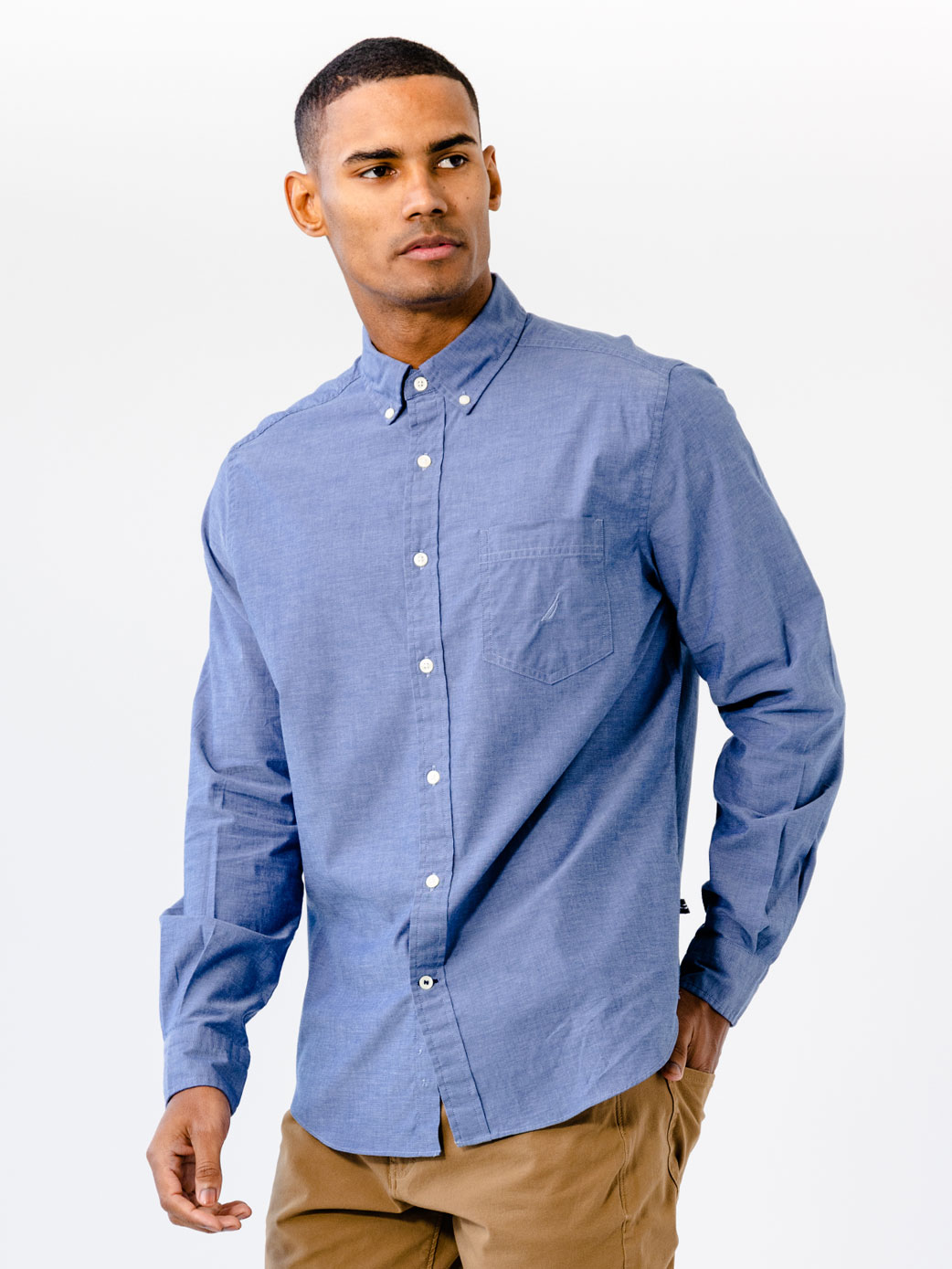 Men's Classic Long Sleeve Shirt - Blue
