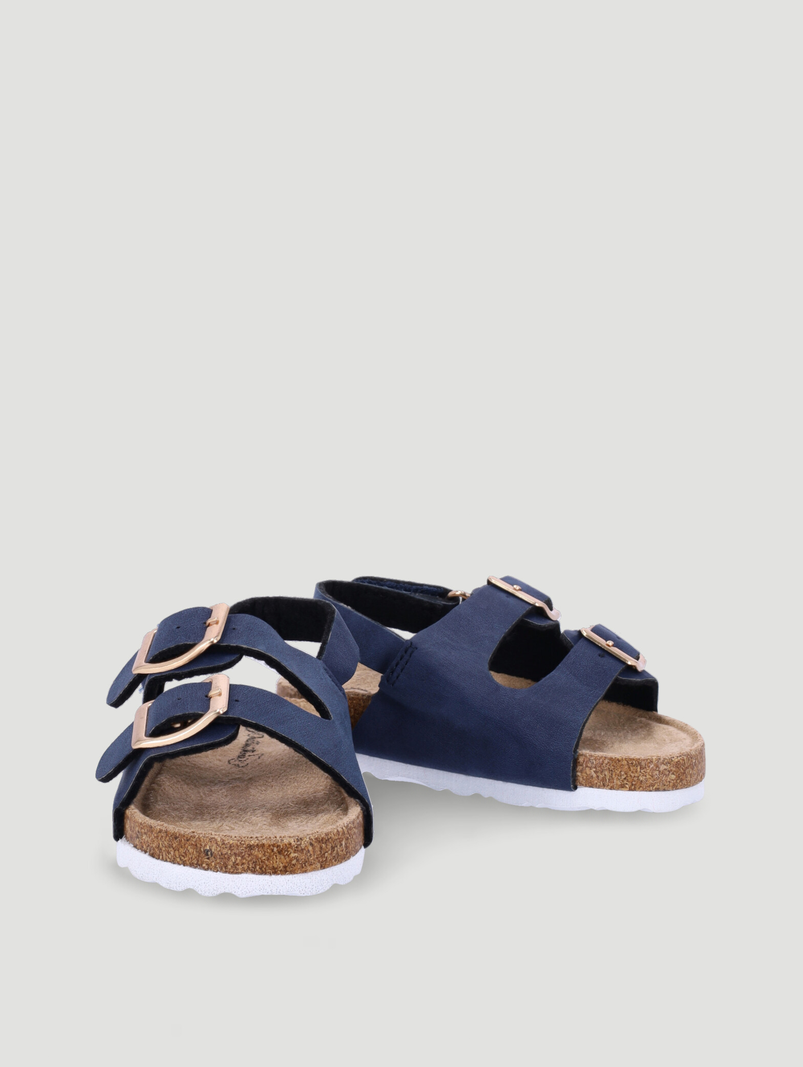 Baby Boys Suede Sandal With Buckles - Blue