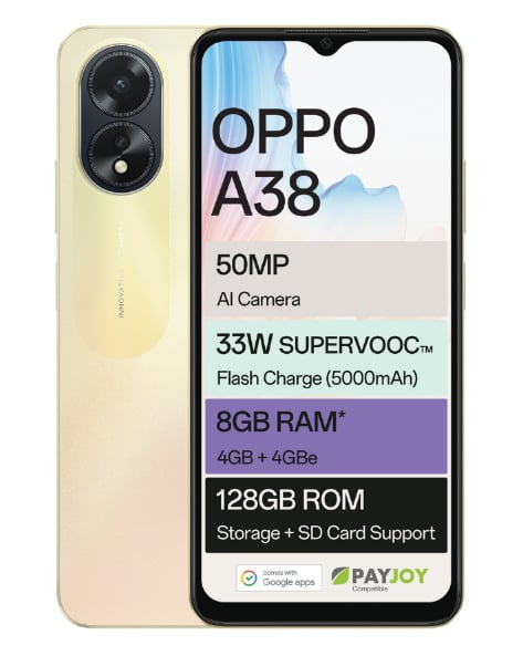 A38 128GB Dual Sim Gold Cellphone