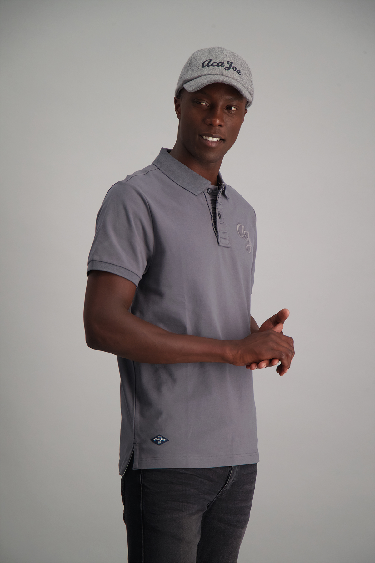 Ruched Placket Golfer - Charcoal