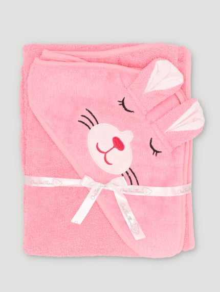 Baby Girls Hooded Towel - Pink