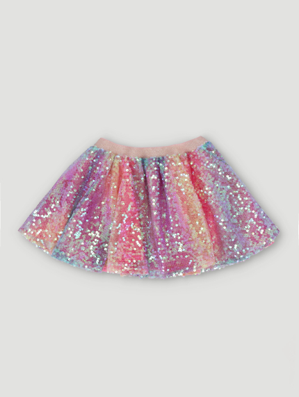 Pre-Girls  Ombre Sequin Tulle Skirt