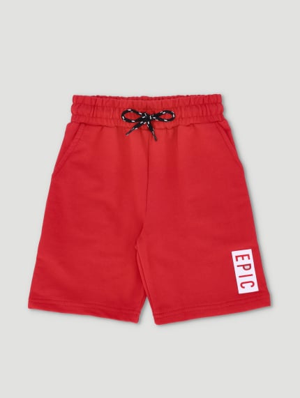 Pre-Boys Fleece Shorts - Red