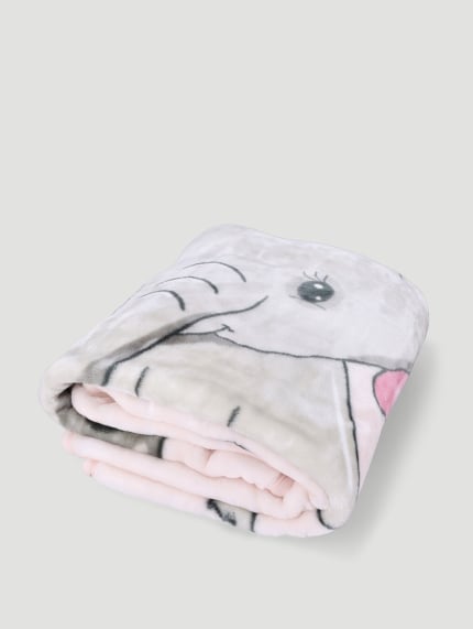 Baby Girls Printed Mink Blanket - Pink